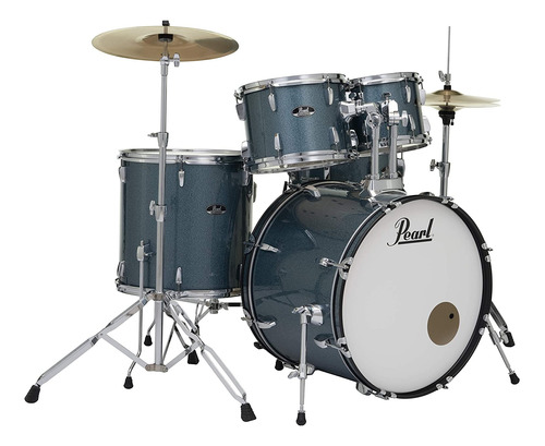 Set Bateria Pearl Roadshow Aqua Blue + Asiento + Platillos