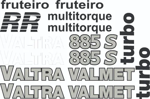 comprar Decalque Faixa Adesiva Trator Valtra Valmet 885 S Fruteiro