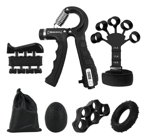 Ejercitador De Mano De Kit Elastica Fortalecedor 6 En 1