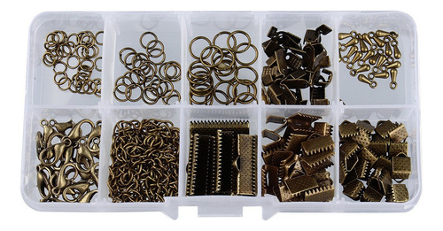 400 Piezas Diy Joyería Cinta Cierre Final Kit Surtido