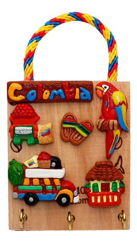 Porta Llaves Artesanía Chiva Colombiana Decoracion