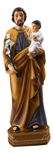 Estatua De San José, 8 H, Colección De Jardín, Resina Y