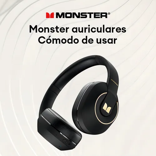 Audífonos Auriculares Inalámbricos Bluetooth 5.3 Monster Xkh01 Con Cancelación de Ruido activa ENC Color Negro