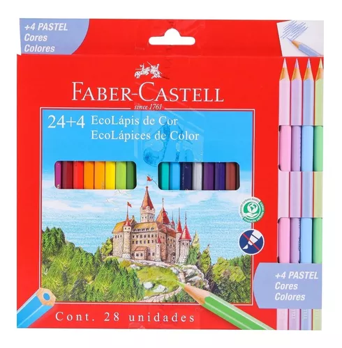 Lapices De Colores Faber Castell X 24 +4 Colores Pastel