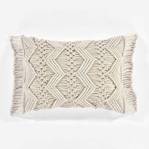 Lush Decor Studio Chevron Macrame - Funda De Almohada Decora