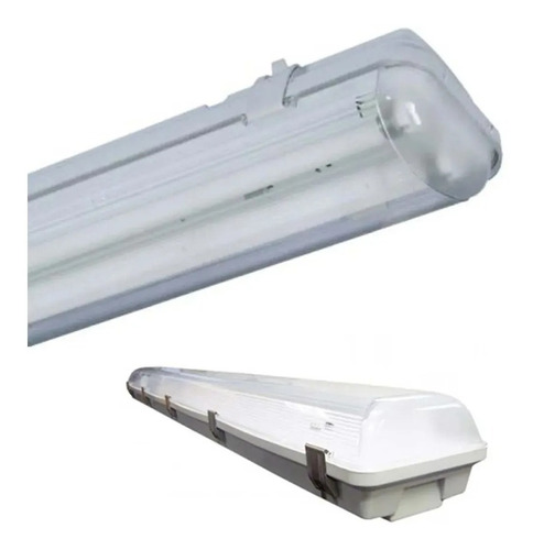 Pack 2 Equipo Estanco Led 2x18w Con Tubos De 18w 120cm