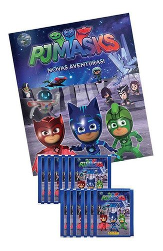 Album De Figurinhas Ilustrado Pj Masks E 12 Envelopes Panini