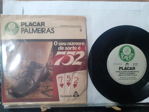 Placar Compacto Palmeiras 1976 Hino Da S.e. Palmeiras