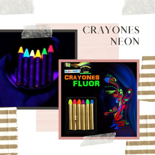100 Crayones Neon Fosforescentes Xv Años Boda Party Fiesta 