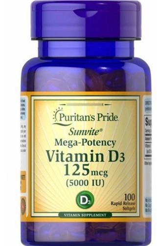 Vitamina D3 5000 Iu 100 Softgels - Unidad a $499