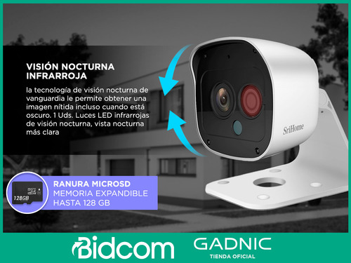 Kit X3 Cámara De Seguridad Srihome Ip Visión Nocturna