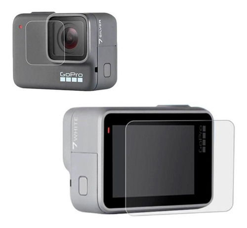 Peliculas De Vidro Para Gopro Hero 7 White Silver Proteção