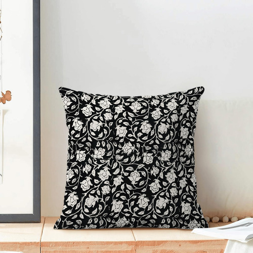 Capas De Almohadas De Crema De Crema Negra Cxmeifly 18 X 18