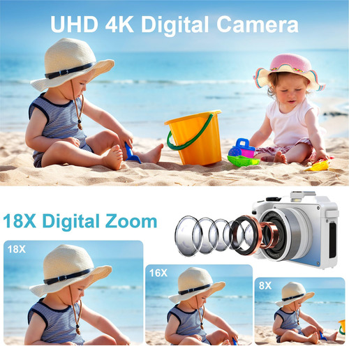 Cámaras Para Fotografía, Cámara Digital 4k, Cámara Vlogging