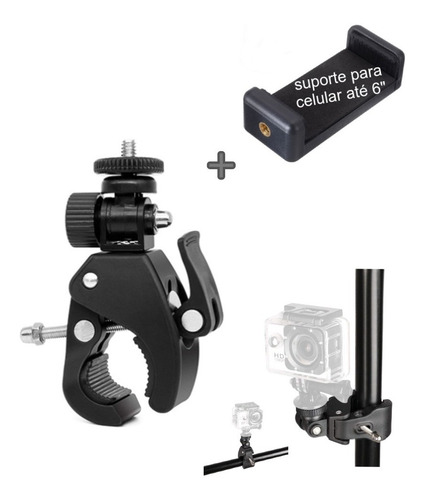 Suporte De Celular Para Tripé De Ring Light / Bike/moto