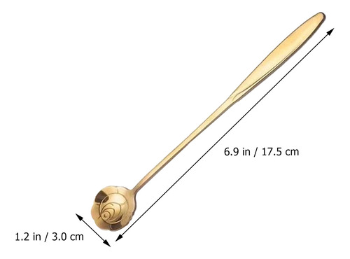12 Cucharas Agitadoras De Acero Inoxidable Con Mango Largo P