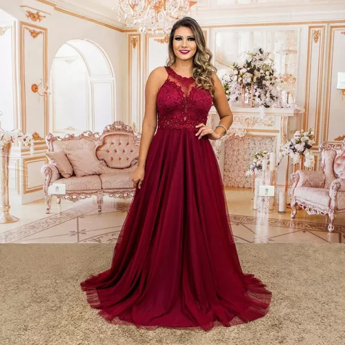 Vestido Marsala Princesa