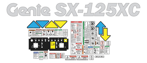 Calcomanias Plataforma Telescopica  Genie Sx125xc