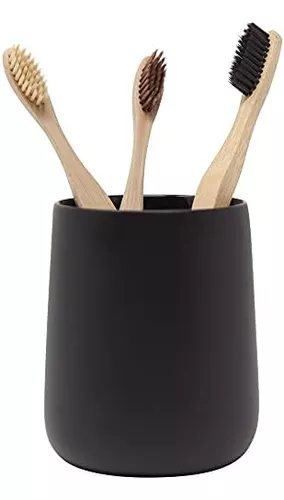 Yew Design - Escobilla de inodoro negro mate para  