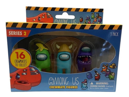Among Us Crewmate Figures 3pk Window Box