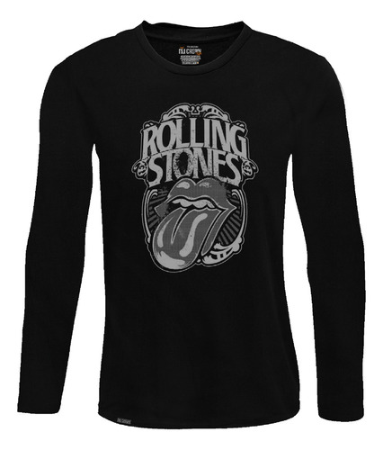 Camiseta Manga Larga Rolling Stones Rock Metal Lbo2
