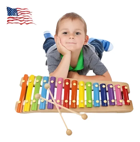 comprar Xilófono De Madera Mano Tocar Piano 15 Notas Niños Instrumen