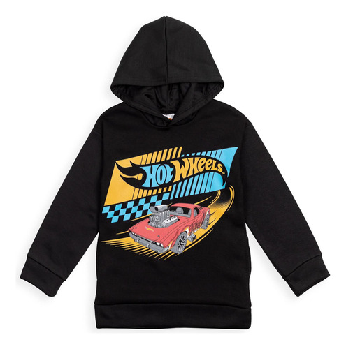 Sudadera Con Capucha Hot Wheels Little Boys Black 6