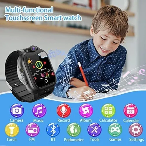 Reloj Inteligente P/niños Gyet De 3-10 Años - Negro