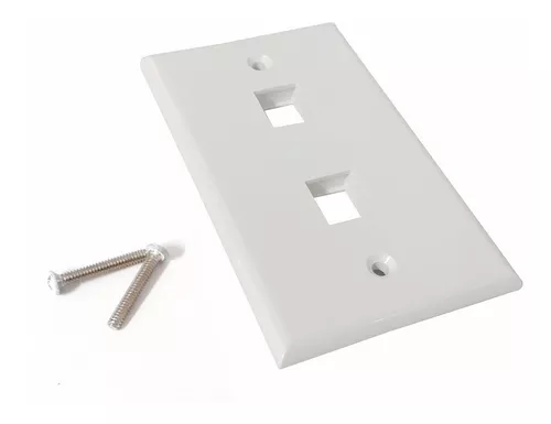 TNP en blanco placa de pared salida para – en blanco placa frontal enchufe  Insertar Jack Plug Panel Cubierta única banda de tamaño estándar (blanco) :  : Bricolaje y herramientas