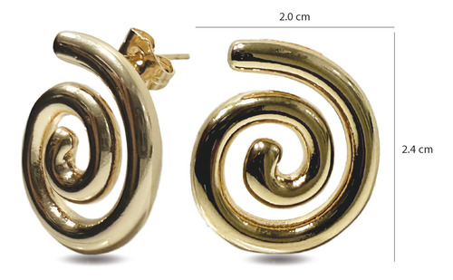 Aretes En Forma De Ola Espiral Para Mujer Oro Laminado 18k Moda Pendientes Para Playa Fina Elegante Ideal Para Regalo Dama