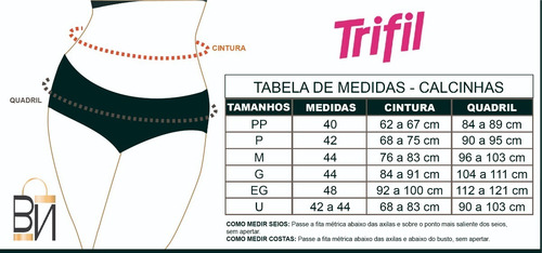 Imagem 6 de 6 de Kit C/6 - Calcinha Trifil Sem Costura Ref. C04404
