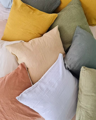 Pack De 3 Almohadas De 40x40 En Tusor Blanco