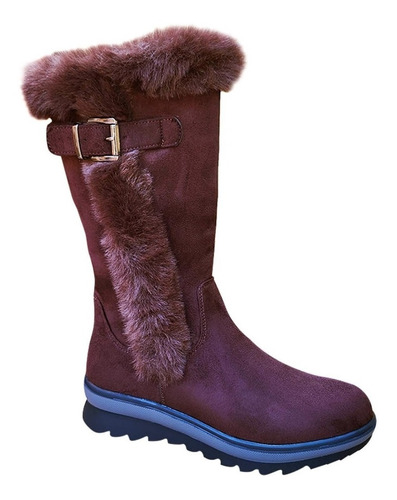 Botas Caña Alta De Gamuza Mujer Casual Otoño Invierno - 7134