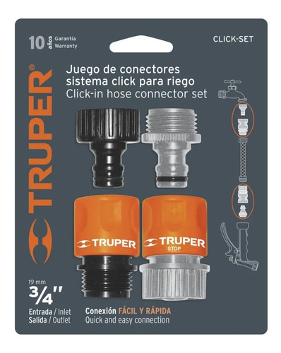 Kit Conexion Rápida Macho-hembra Compat-karcher Truper 12728