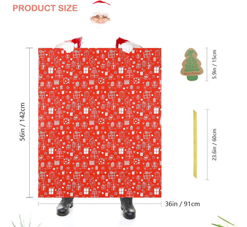 Bolsas De Regalo De Navidad Extragrandes De 56 X 36 Pulgadas