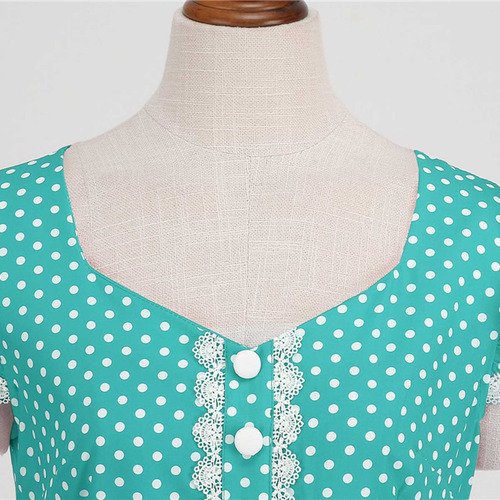 Vestido De Muñeca De Verano Con Cuello Redondo Y Mangas Esta
