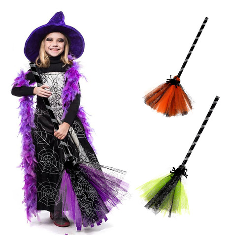 Escoba De Bruja De Halloween, Accesorio De Escoba Para Cospl