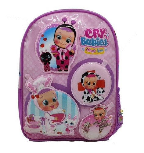 Mochila Cry Baby Lujo Lea Lala Lady Con Solapas Moviles 