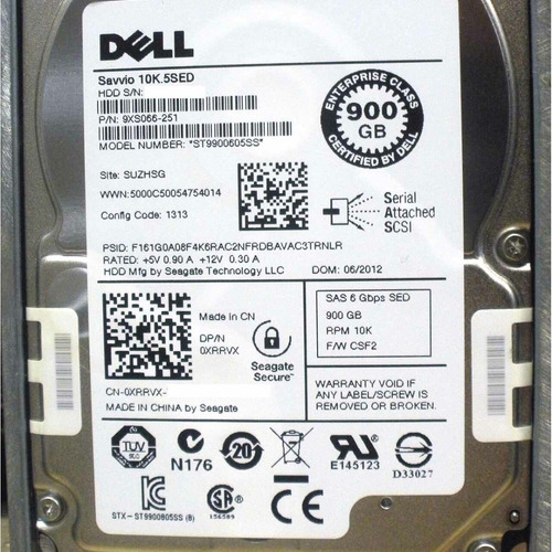 Hd Sas 900gb P/ Servidor (hp / Dell)  2.5  Pronta Entrega Nf