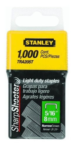 Grapas 8mm Trabajo Ligero 1000ud Stanley Tra205t - Herracor