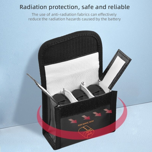 Bolsa Antiexplosiva Protectora Para 3 Baterías Dji Mini 2