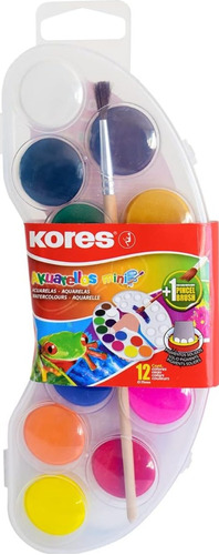 Acuarelas Kores X12 Colores + Pincel