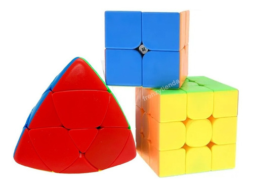 Cubos Rubik Moyu Meilong Pack 2x2 + 3x3 + Pyraminx Magico