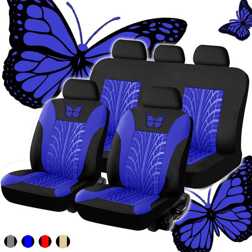 Cubre Asientos Coche Estilo Mariposa Grueso Universal 9pzs