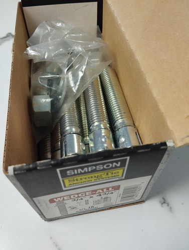 Taquete Arpon (cuña) 3/4x4 3/4 Simpson Tipo Kb Hilti C/10