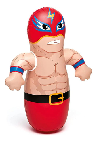 Muñeco Inflable Involcable Golpeador De Luchador Boxeo 