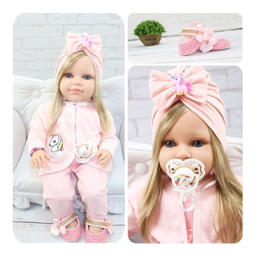Imagem 1 de 3 de Boneca Bebê Reborn Com Cílios E Acompanha Vários Acessórios