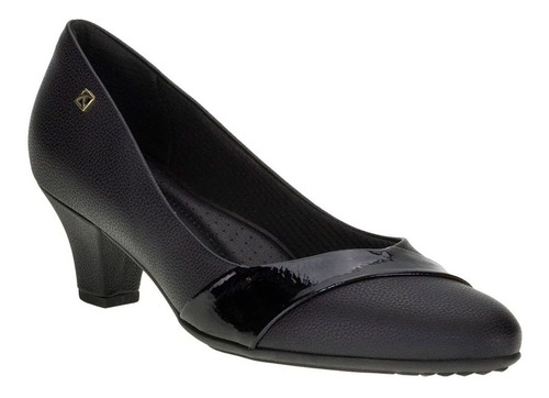 Sapato Scarpin Piccadilly Salto Baixo Joanete 704007 Preto