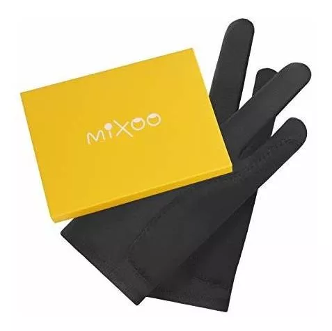 Mixoo Artists Gloves 2 Pack - Palm Rejection Gloves with Two Fingers for  Paper Sketching, iPad, Graphics Drawing Tablet, Suitable for Left and Right  Hand (Large) 