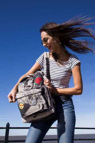 Mochila Jean Con Parches Jp101